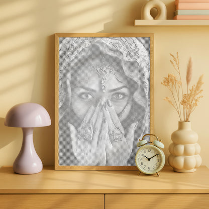 Woman with Veil Dot Painting Kit wall art diy
