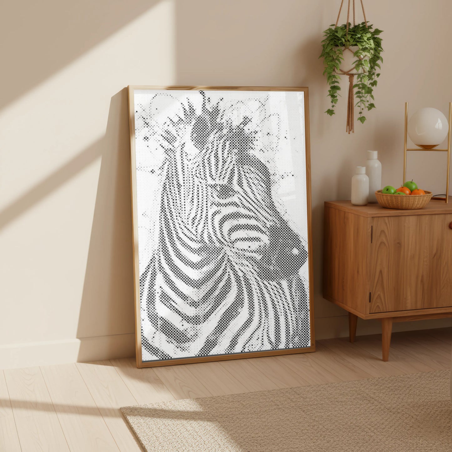 Zèbre moderne • Peinture par points