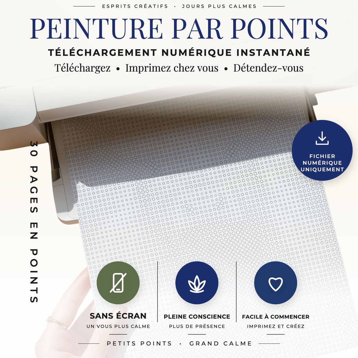 Livre Portraits d'oiseaux de peinture par points à imprimer pour pages A4 et US Letter