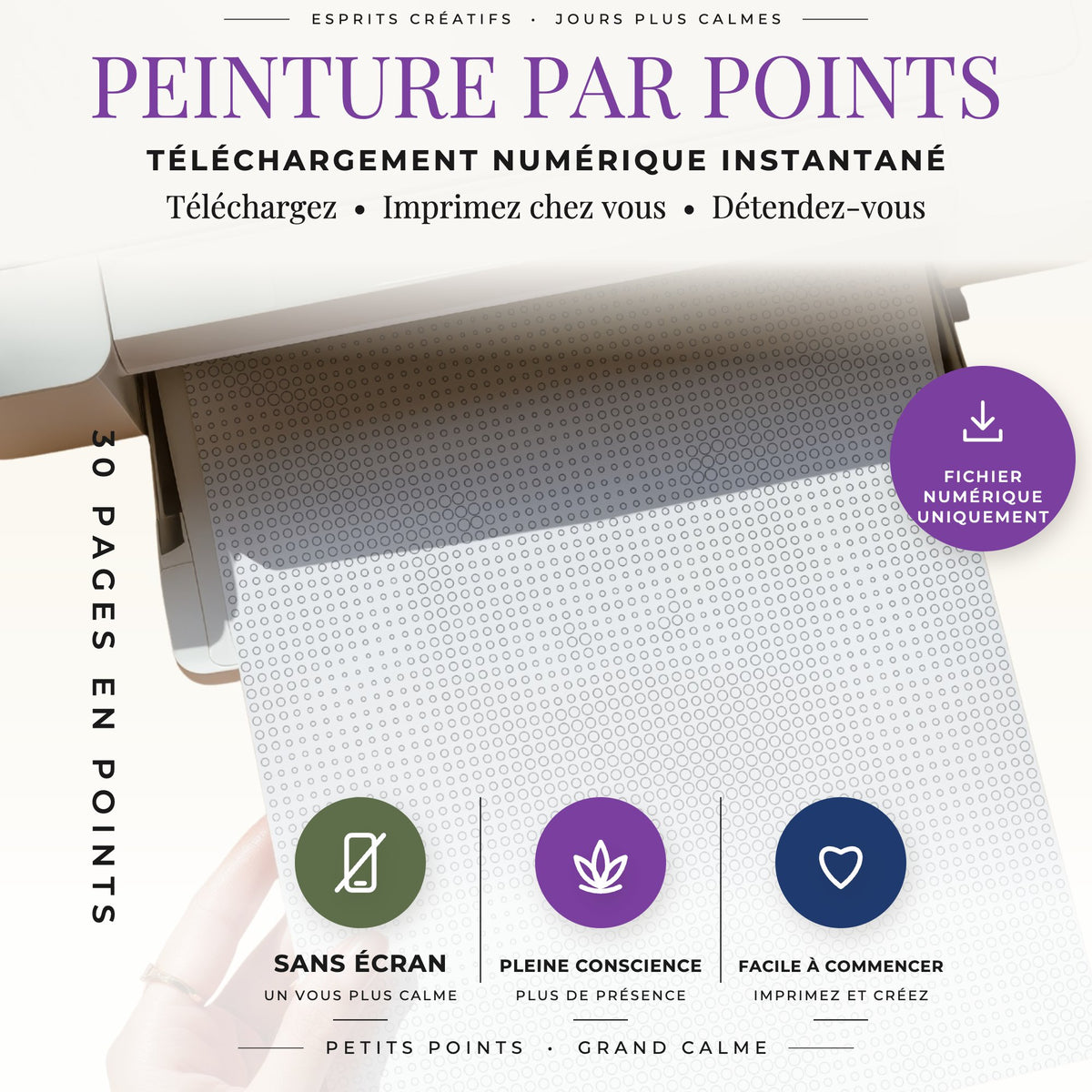 Livre Portraits de chats de peinture par points à imprimer pour pages A4 et US Letter