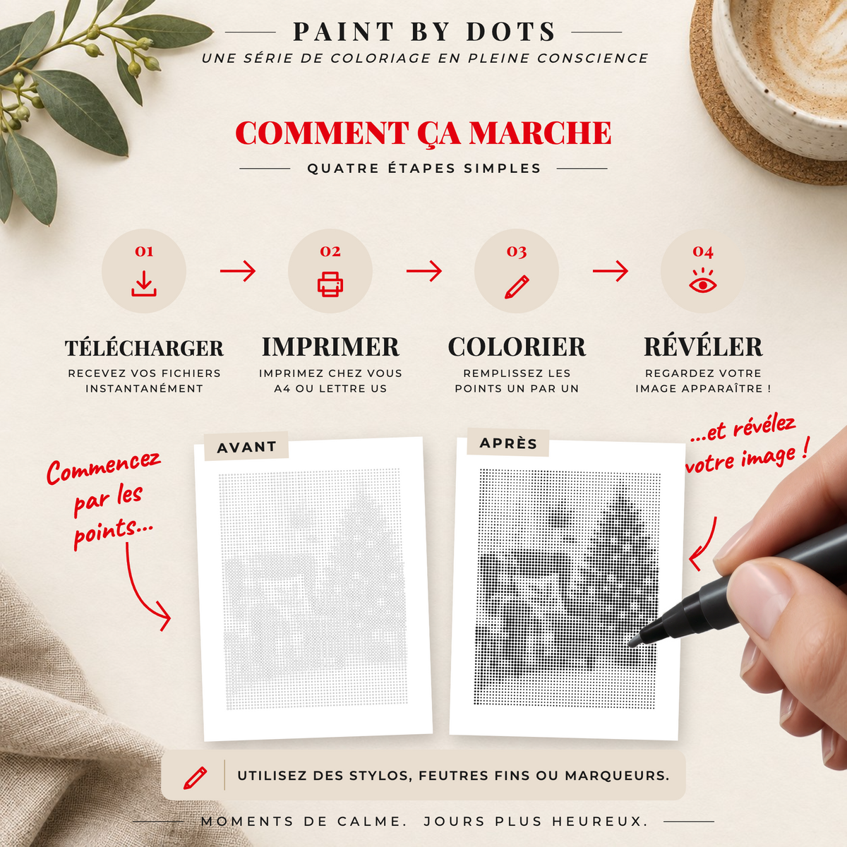 Comment télécharger, imprimer et remplir les cercles du livre Cosy Christmas