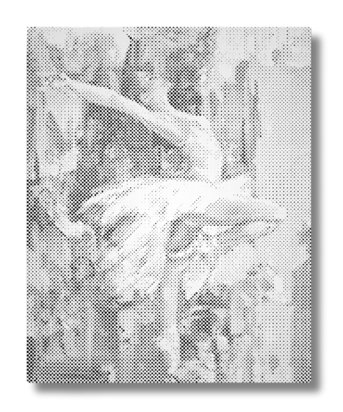 Dot Painting einer tanzenden Ballerina – elegante Punktmalerei mit Bewegung und Grazie