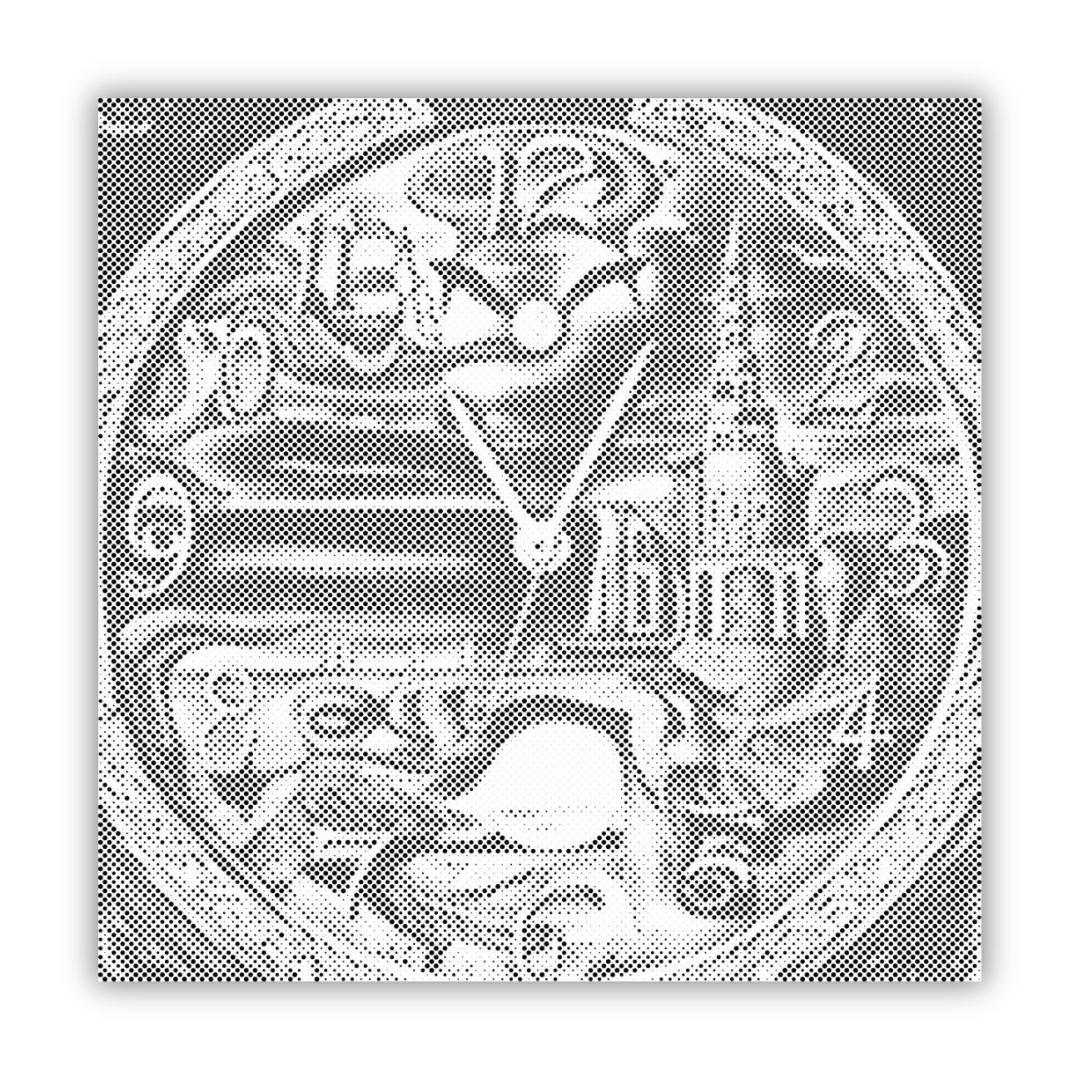 Abstrakte Wanduhr | Peinture par Points Artisanale Kit Complet en œuvre de peinture par points terminée