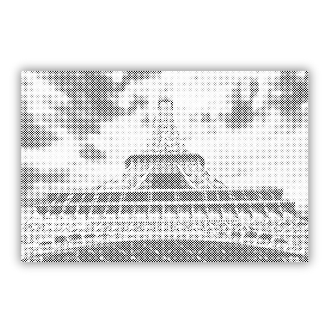Eiffelturm | Peinture par Points Artisanale Kit Complet en œuvre de peinture par points terminée