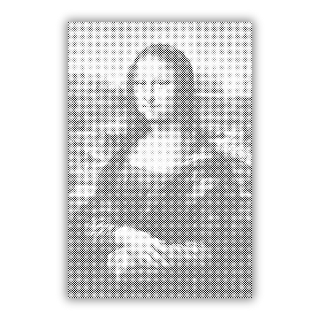 Mona Lisa von Leonardo da Vinci | Peinture par Points Artisanale Kit Complet en œuvre de peinture par points terminée