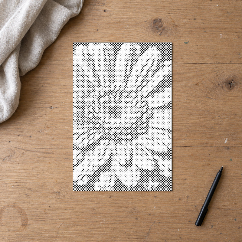 Gerbera Fleur et Botanique Naturelle | Peinture par Points Artisanale Kit Complet en œuvre de peinture par points terminée