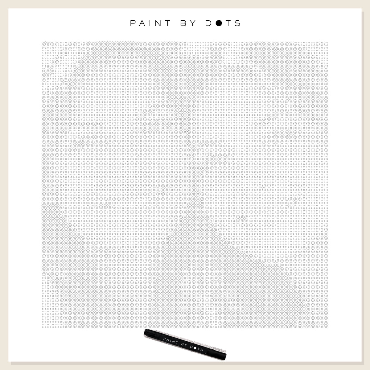 Toile de peinture par points personnalisée de 50 × 50 cm avec cercles vides et feutre Paint By Dots