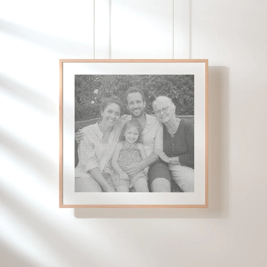 Votre photo en peinture par points carrée • Peinture par points