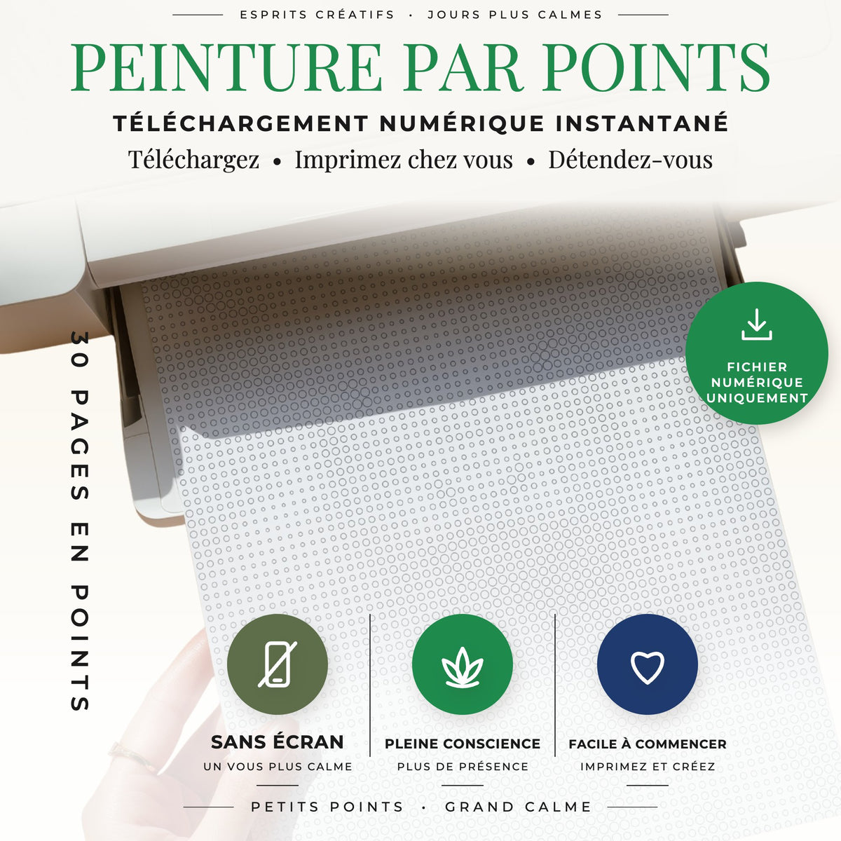 Livre Animaux de la forêt de peinture par points à imprimer pour pages A4 et US Letter